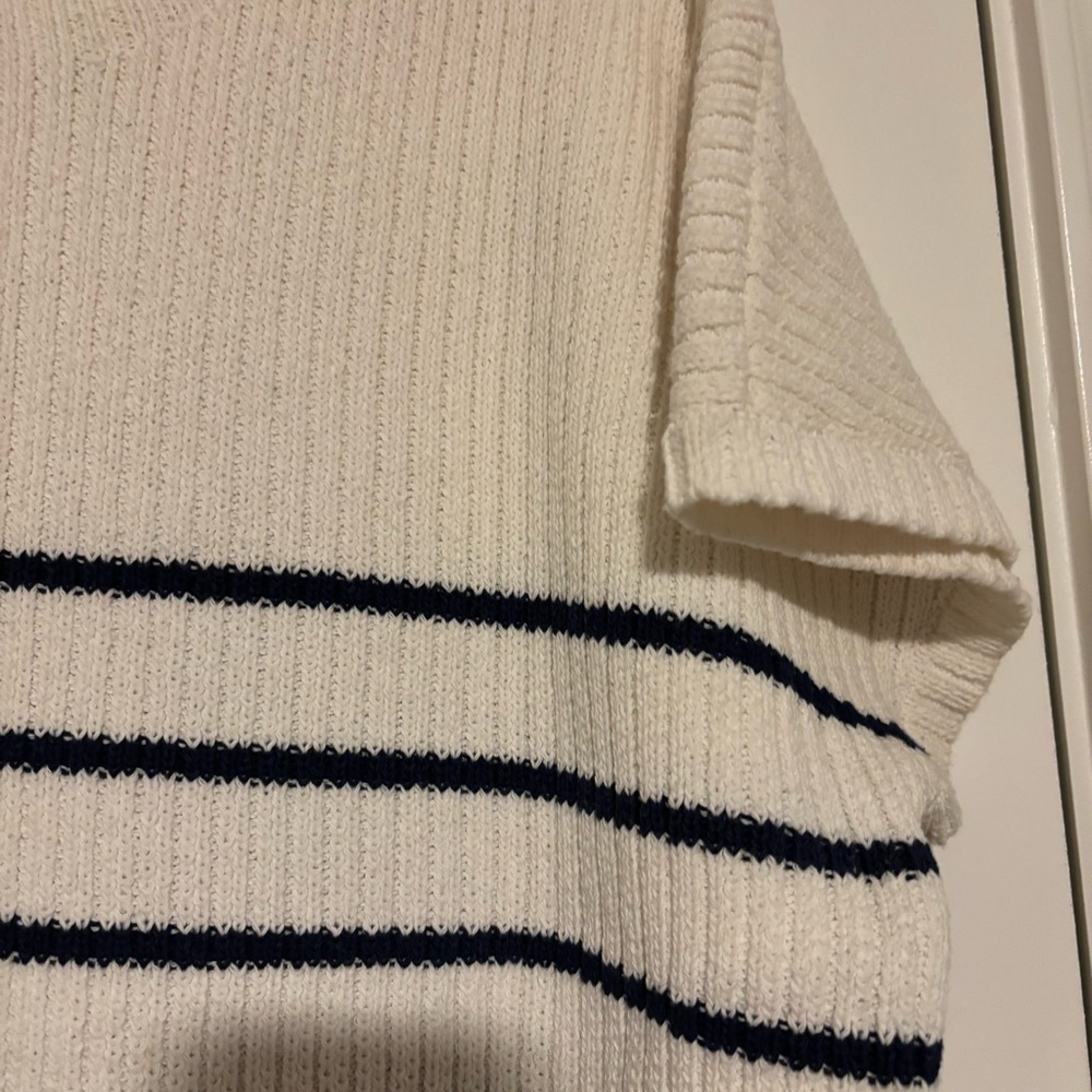 Entro Cream Ribbed Knit Sweater - Picture 2 of 3